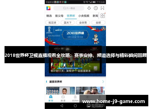 2018世界杯卫视直播观看全攻略：赛事安排、频道选择与精彩瞬间回顾